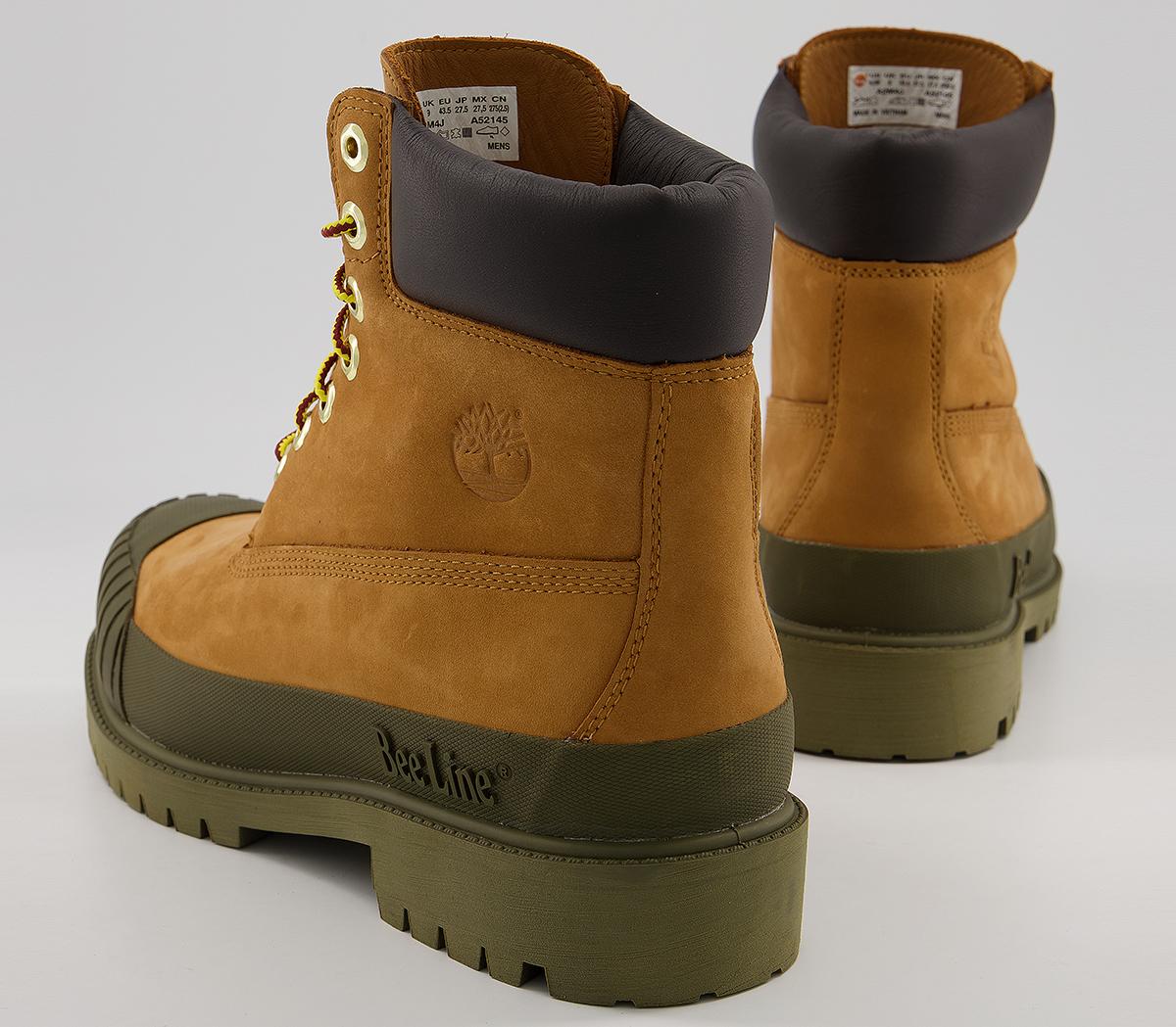 timberlands with rubber toe