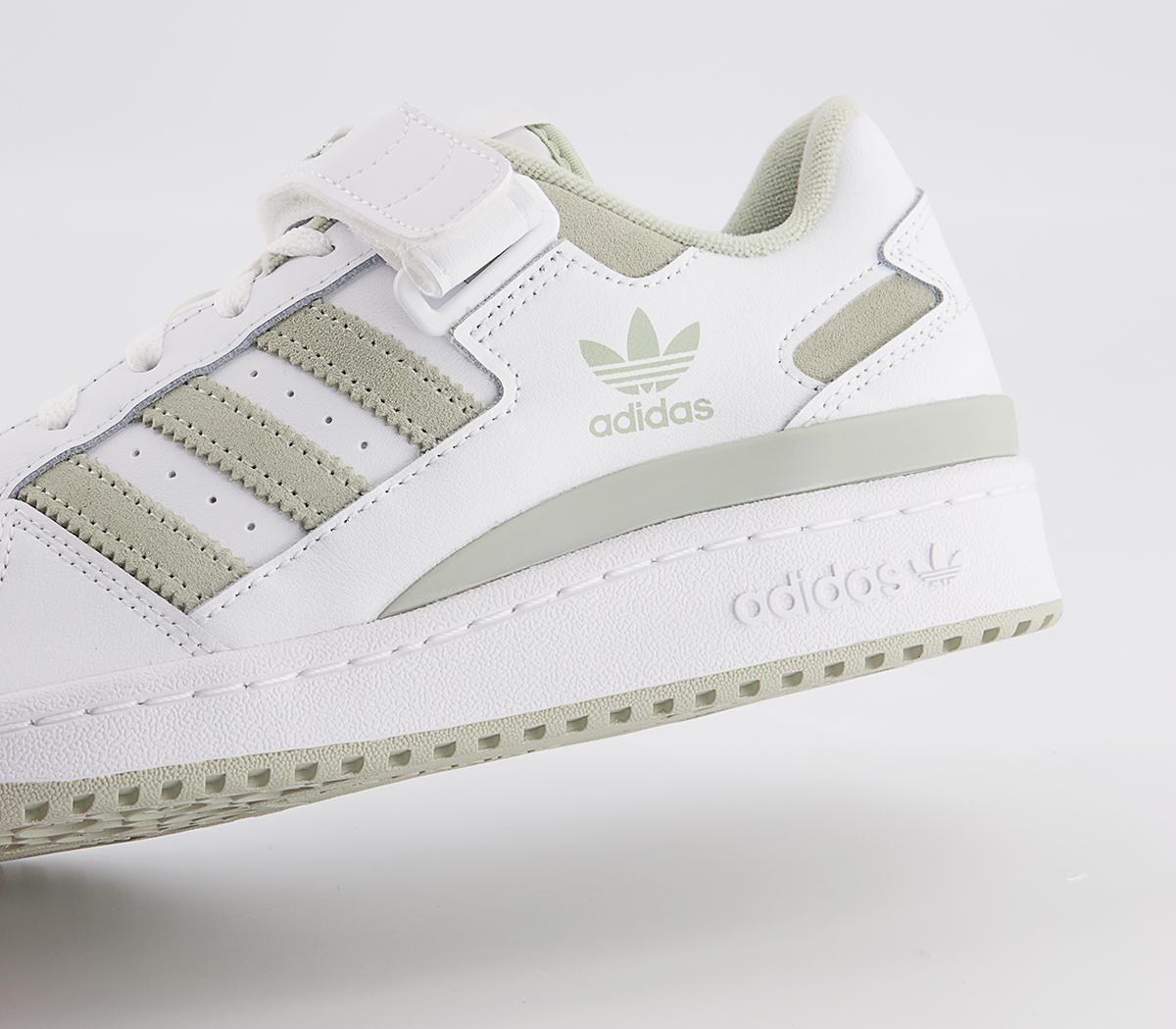 adidas Forum Low Trainers White Halo Green White - Hers trainers