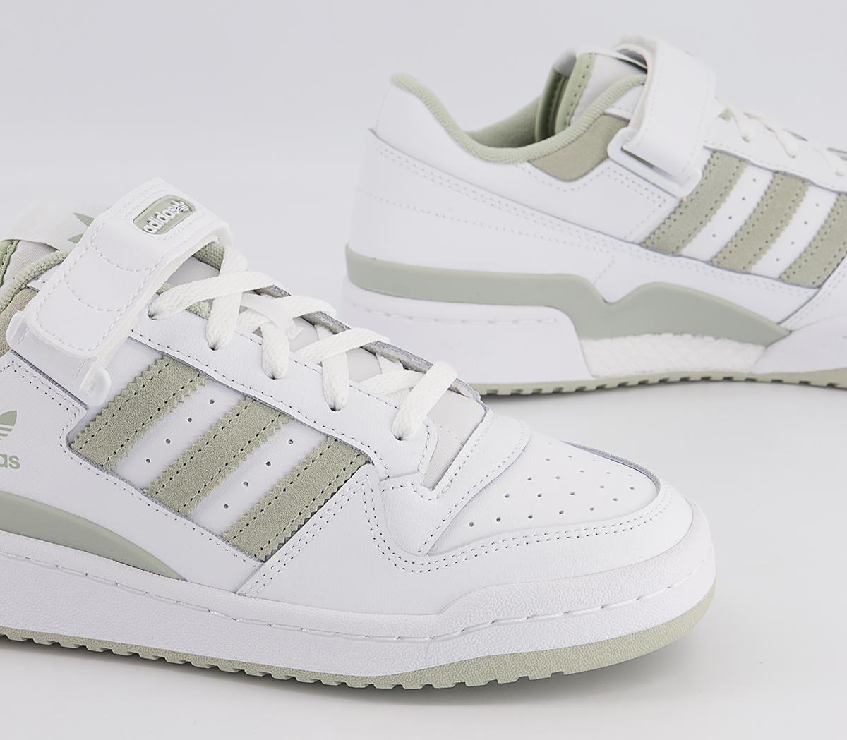 adidas Forum Low Trainers White Halo Green White - Hers trainers