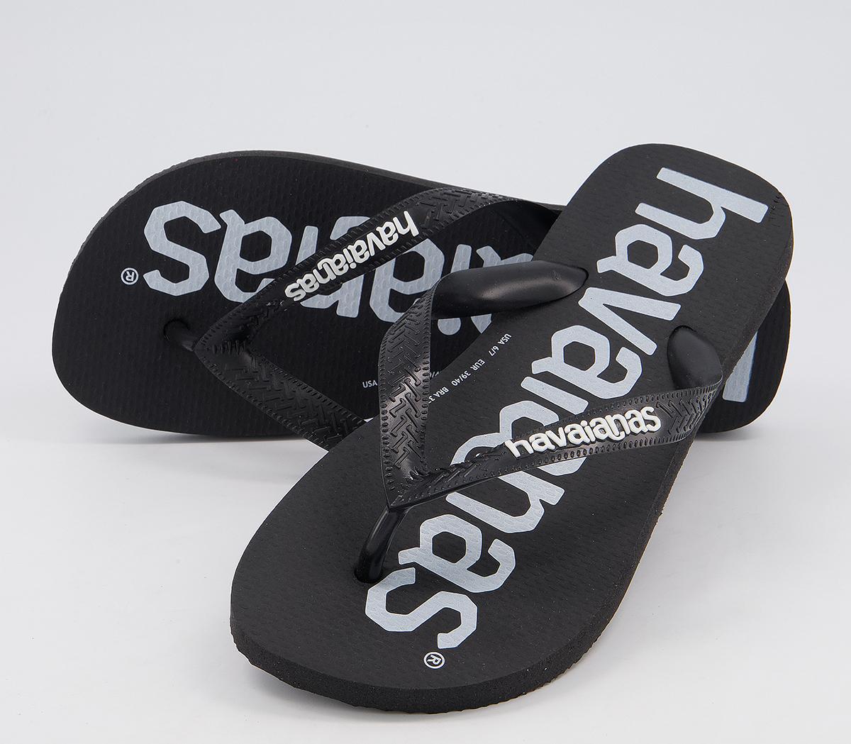 Havaianas Logomania Flip Flops Black - Women’s Sandals