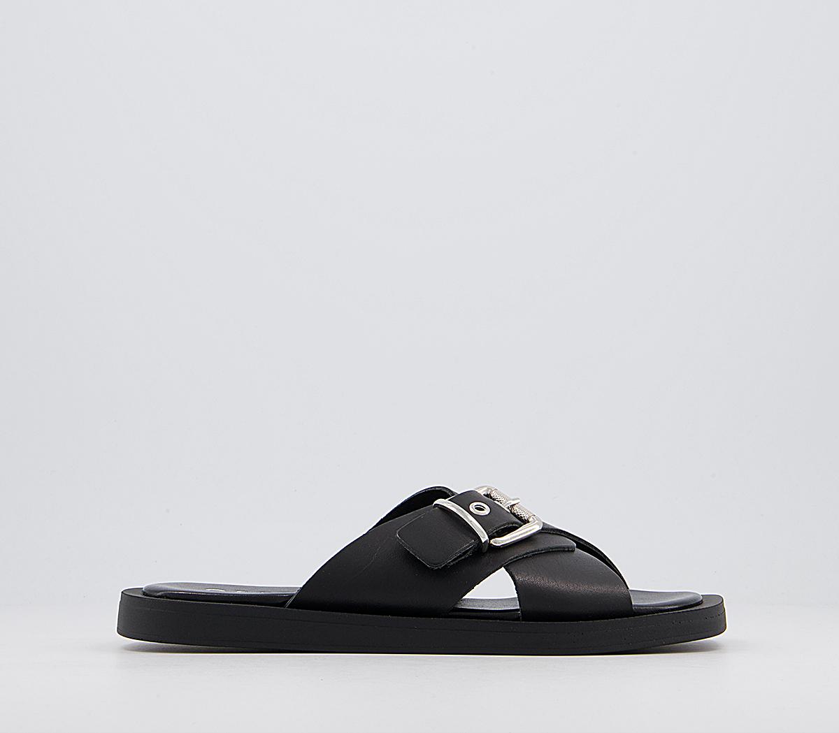 Support Cross Strap Buckle Mule Sandals Support Cross Strap Buckle Mule Sandals