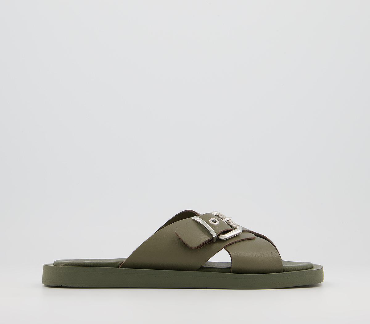 Support Cross Strap Buckle Mule Sandals Support Cross Strap Buckle Mule Sandals