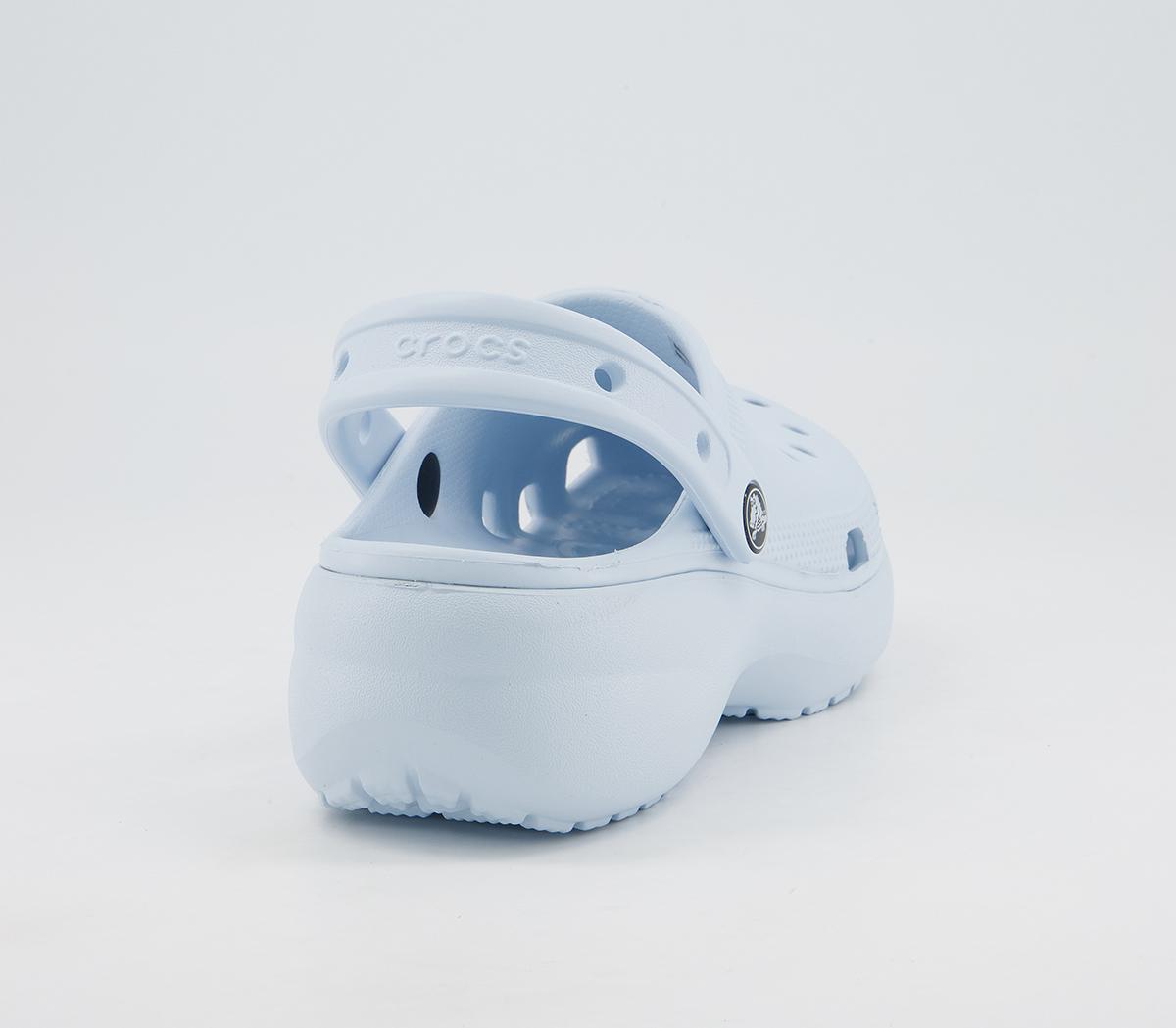 platform crocs mineral blue