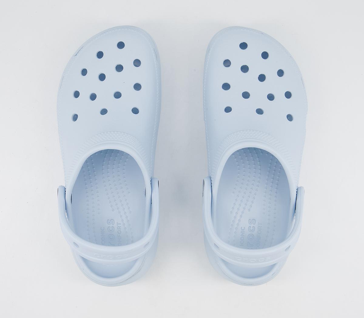 platform crocs mineral blue