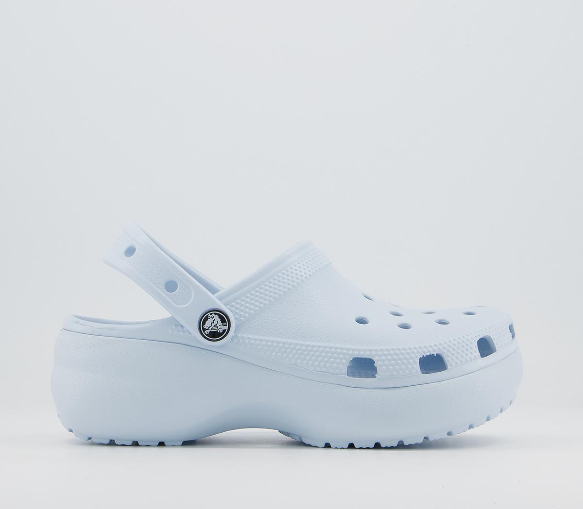 platform crocs mineral blue