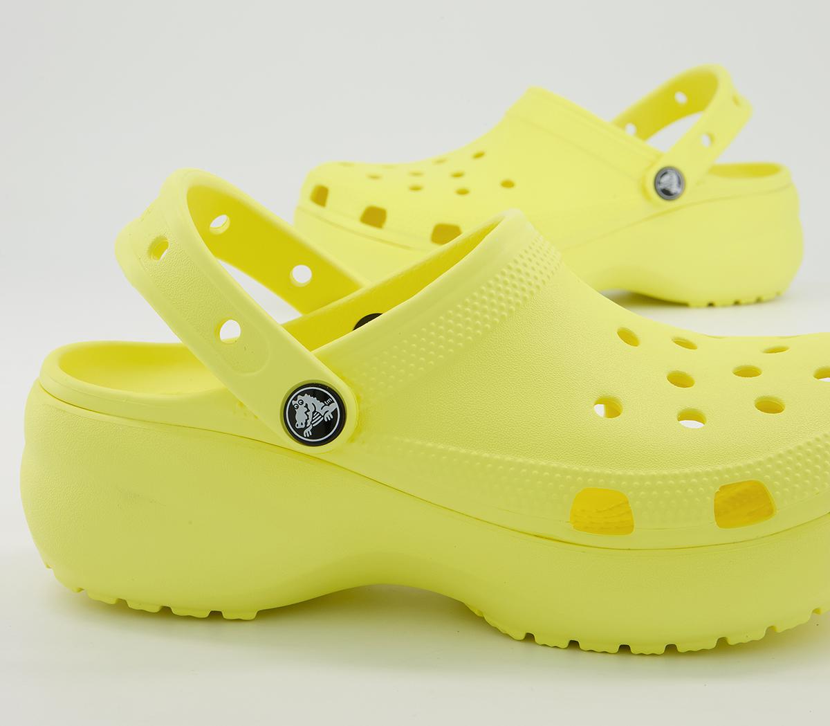 crocs jaune fluo