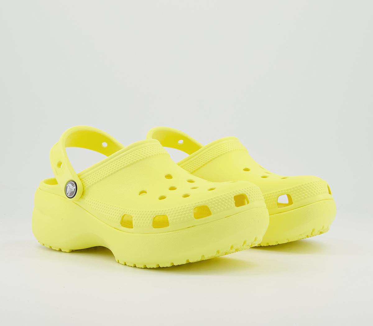 Crocs Platform Clogs Banana Yellow Pastel Trainers And Shoes