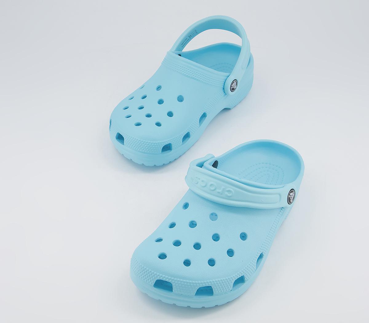Crocs Classic Clogs Icy Blue - Flat Shoes for Women