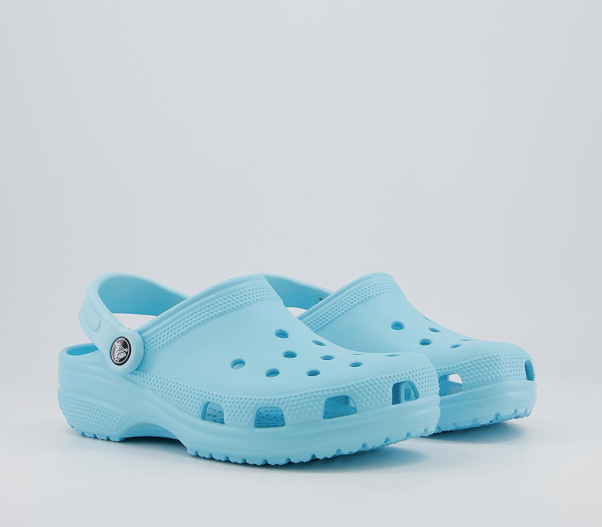 Crocs Classic Clogs Icy Blue - Flat Shoes for Women