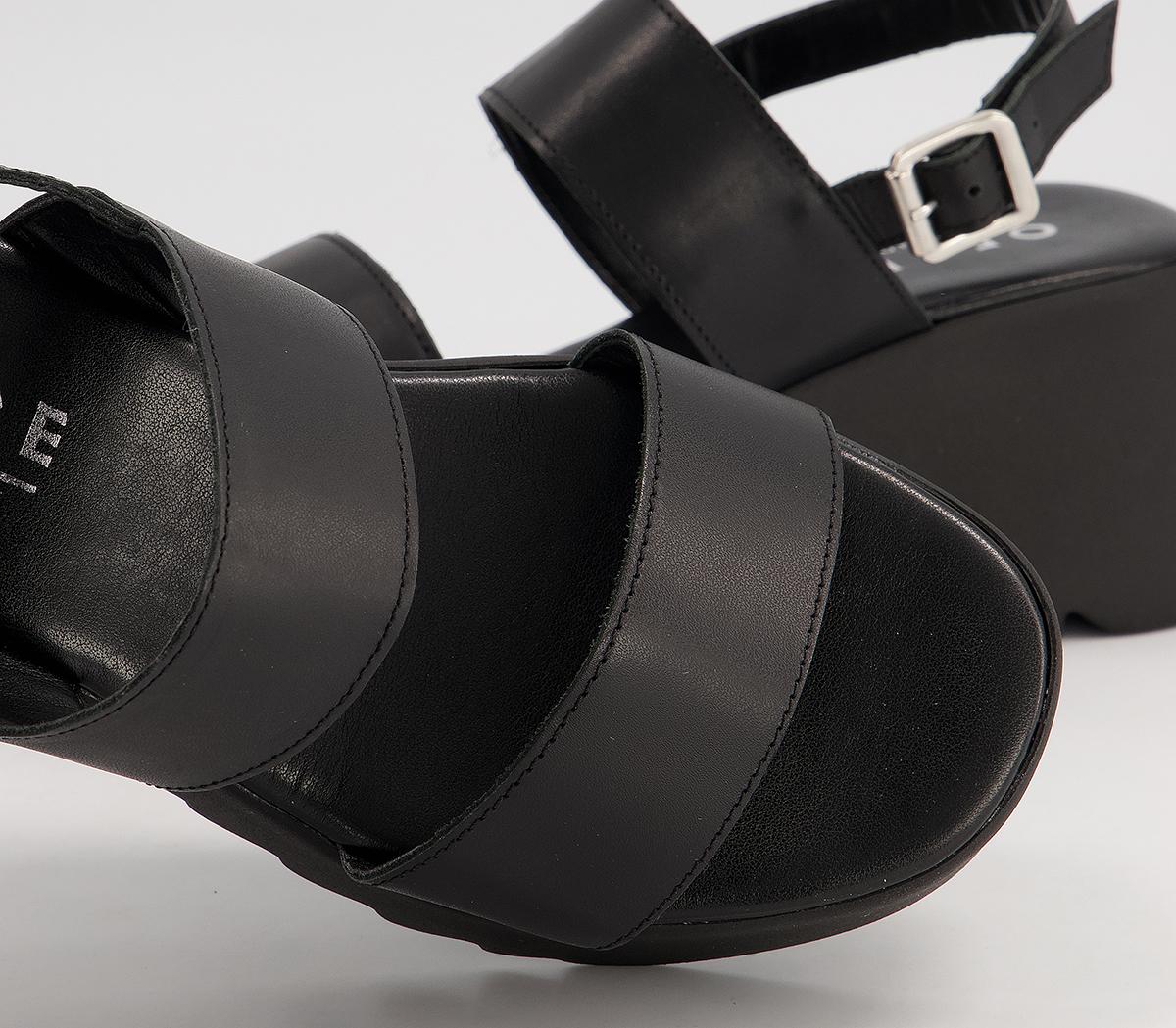 two part wedge sandals