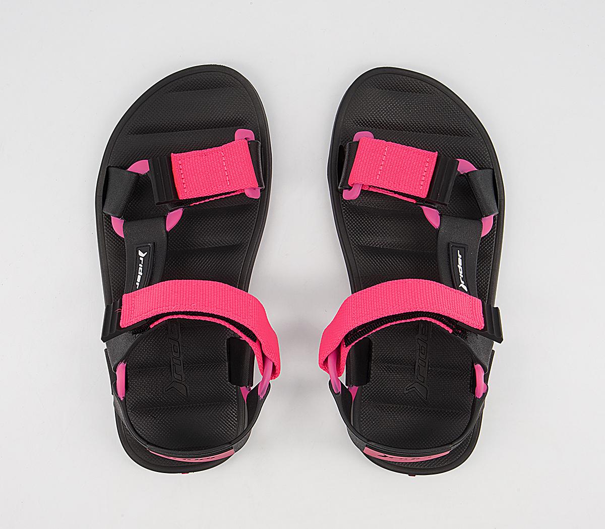 Rider Rider Free Sandals Pink Black - Women's Vegan Shoes