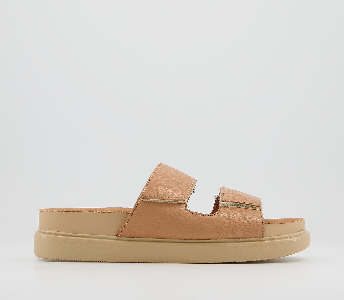 Vagabond Shoemakers Erin Strap Slides Tan - Women's Sandals