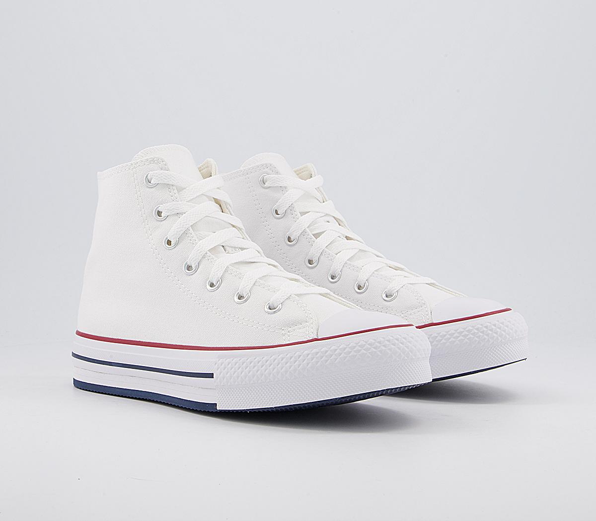 Converse All Star Eva Lift Hi Junior Trainers White Garnet Midnight ...