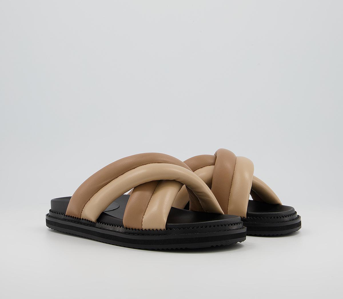 Alias Mae Pamela Cross Slides Natural Cream - Womenâs Sandals