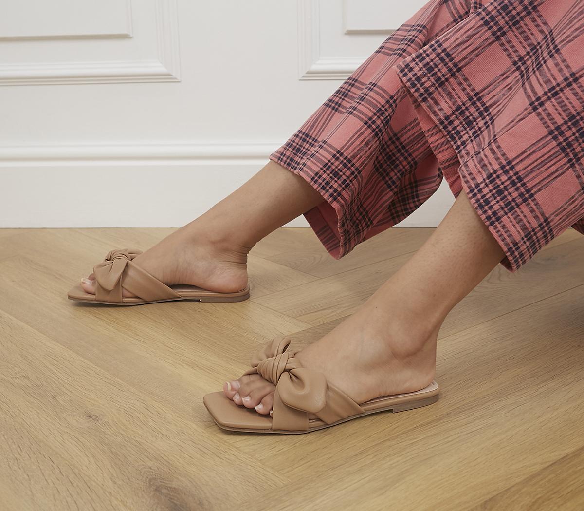 Stories Square Toe Bow Mules Stories Square Toe Bow Mules