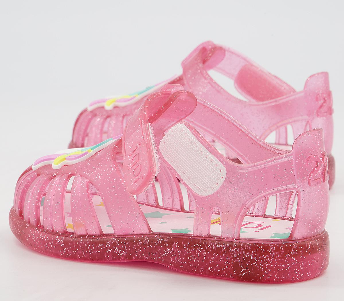 Igor Tobby Sandals Unicorn Clear Pink Glitter - Unisex