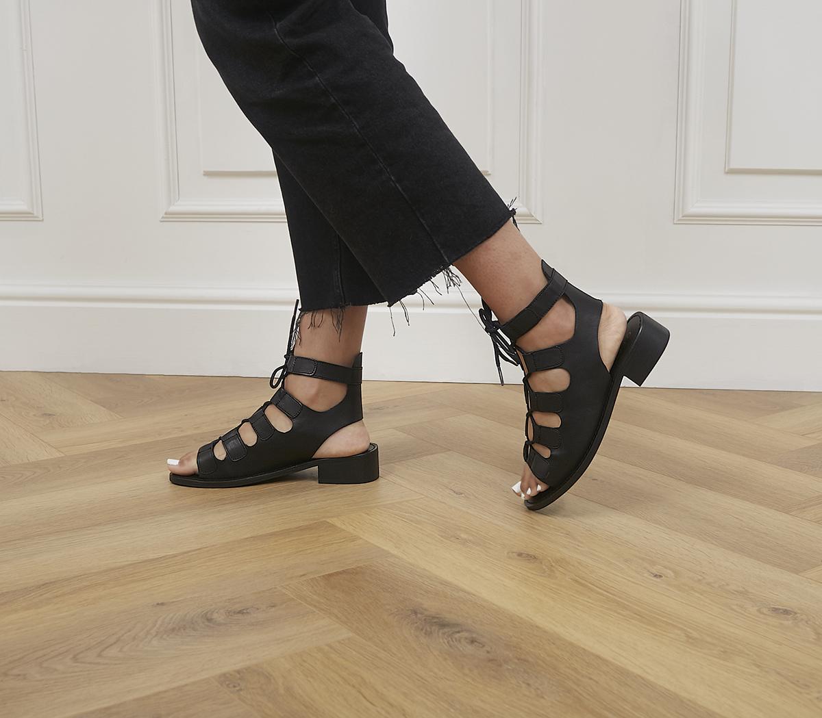 Midpoint Ghille Lace Up Block Heels Midpoint Ghille Lace Up Block Heels