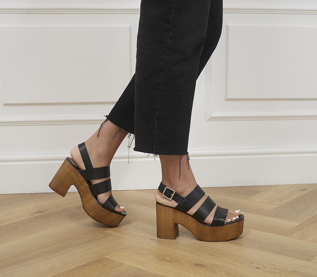 wood block heels