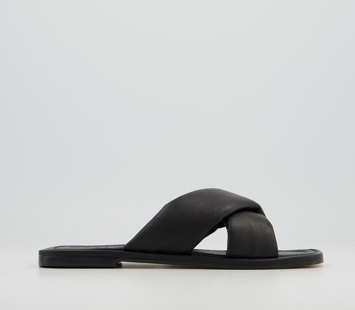 Secretive Padded Cross Strap Mules Secretive Padded Cross Strap Mules