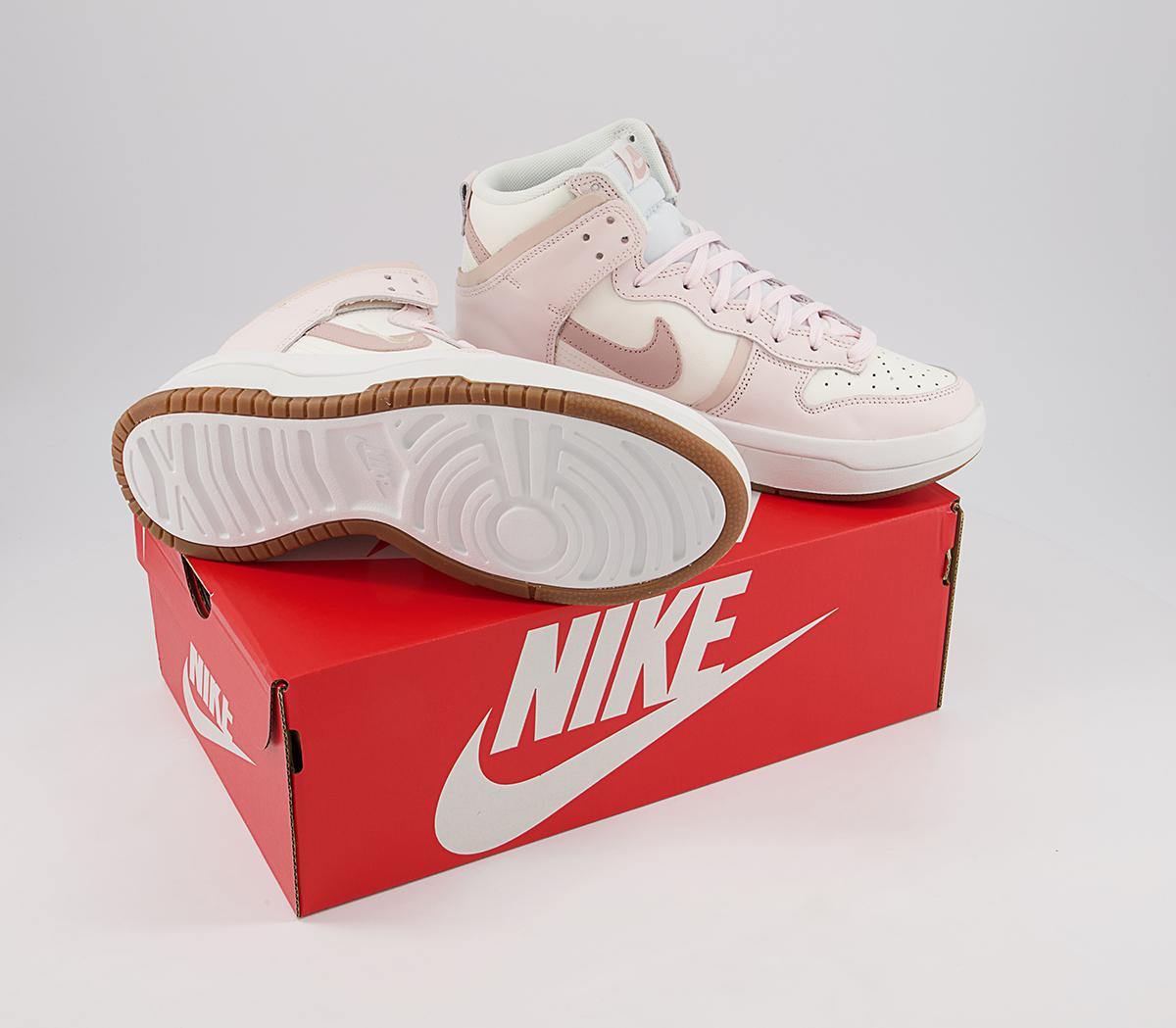 Nike Dunk High Rebel Trainers Sail Pink Soft Pink Pearl White Gum Hers Trainers