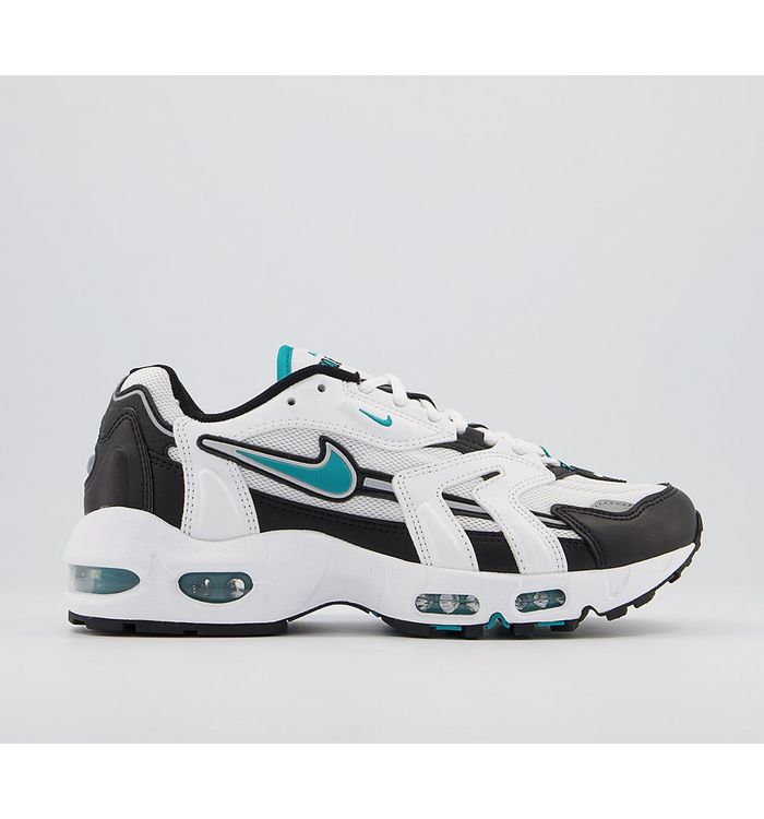 Nike Air Max 96 II Trainers WHITE MYSTIC TEAL BLACK REFLECT SILVER,White,Natural