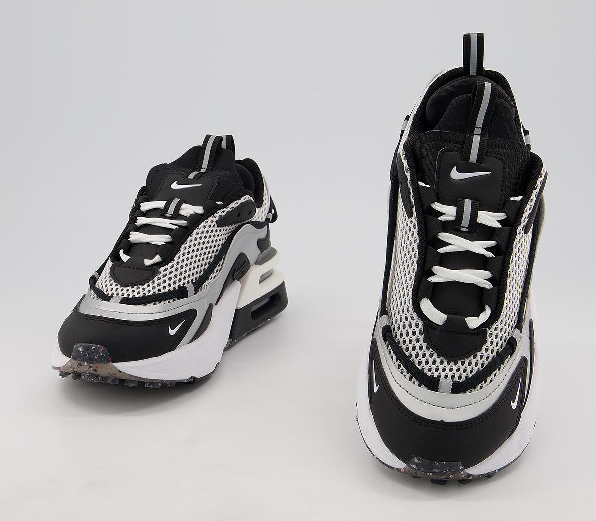 Nike Air Max Furyosa Trainers Metallic Silver Black White Sail - Hers