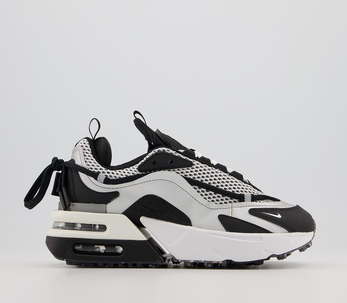 Nike Air Max Furyosa Trainers Metallic Silver Black White Sail - Hers ...