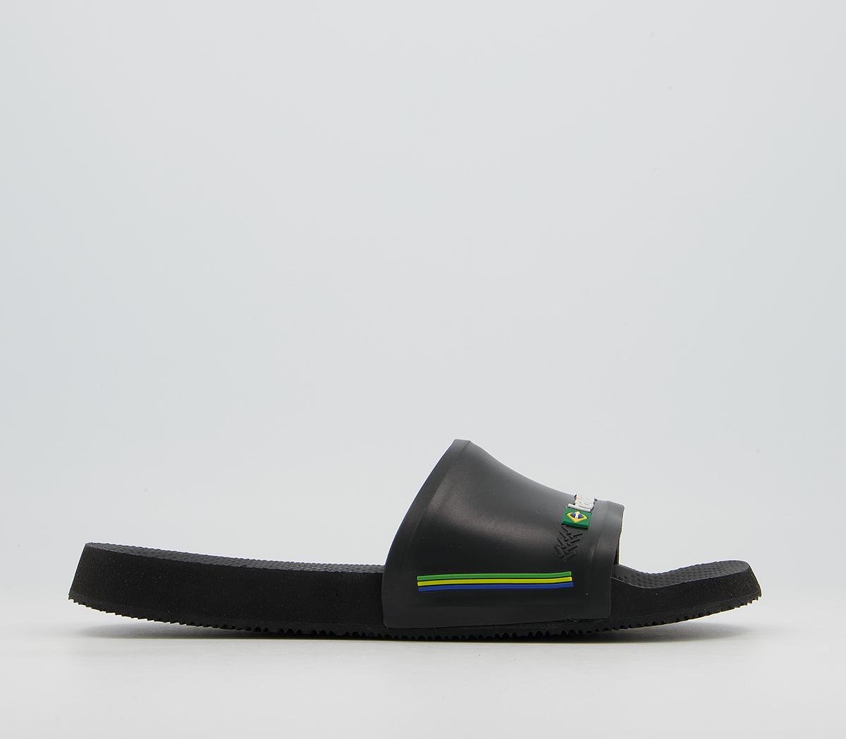 havaianas sliders black