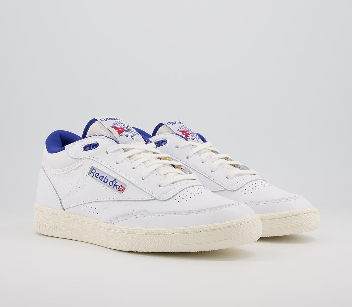 Reebok Club C Mid Trainers White Blue - His trainers