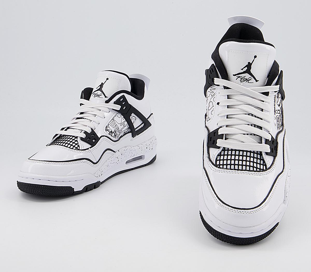 Jordan Air Jordan 4 Retro Diy Gs Trainers White Black Volt Hers trainers