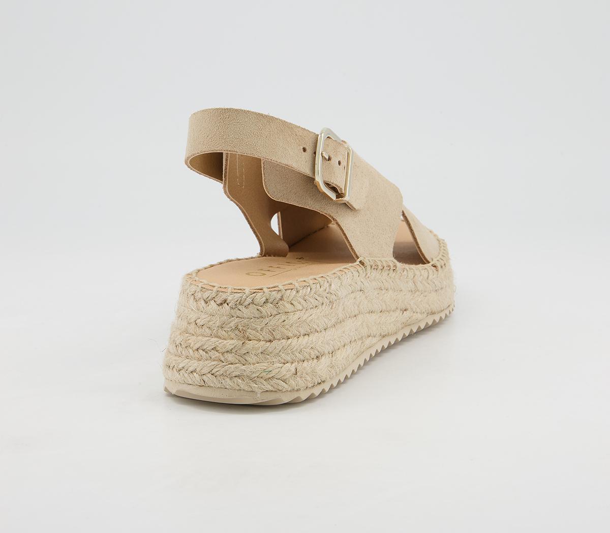 nude flatform espadrilles