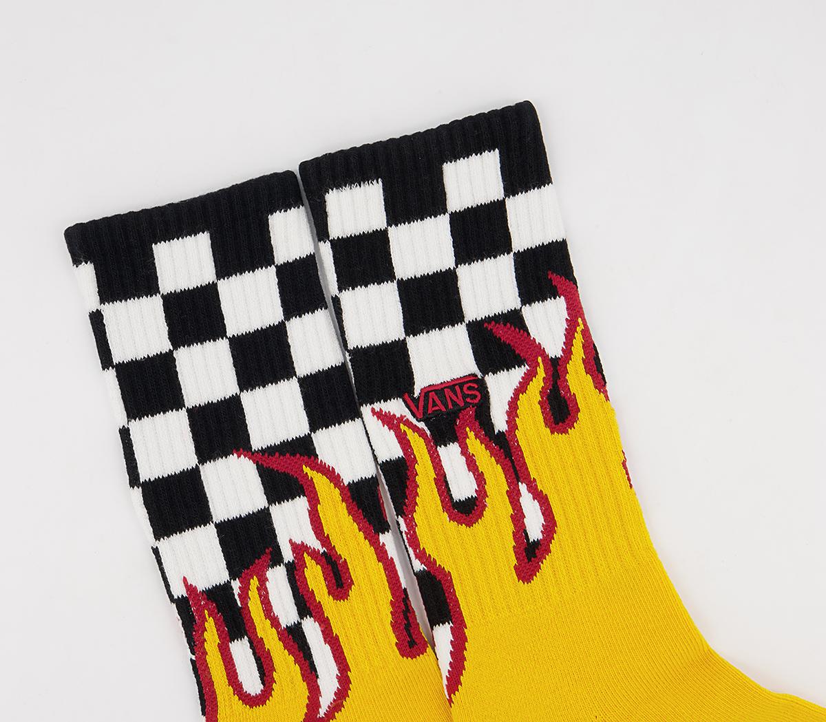 Flame Check Crew Socks Flame Check Crew Socks