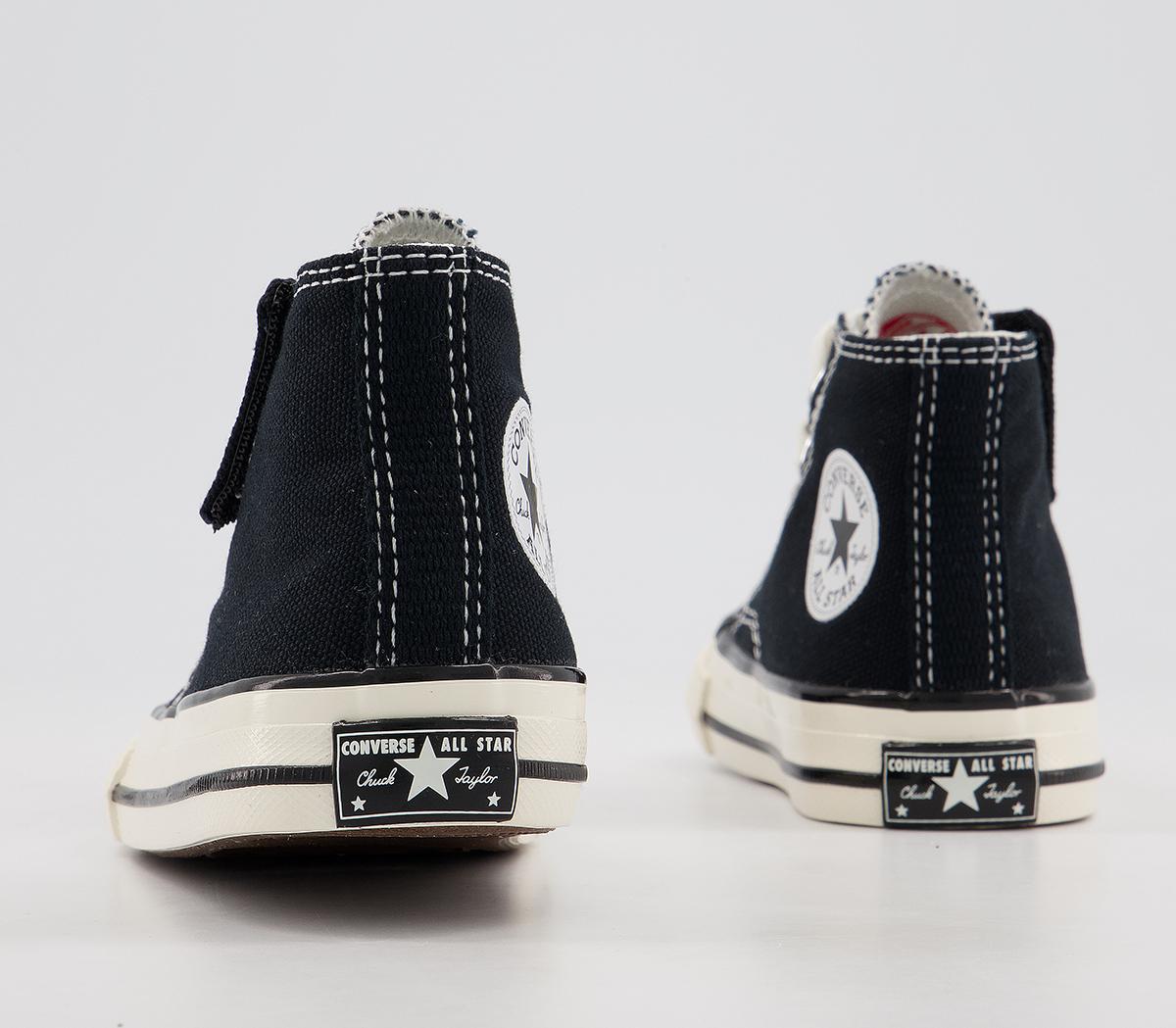 Converse Chuck 70s Hi Infant Trainers Black White Egret - Unisex