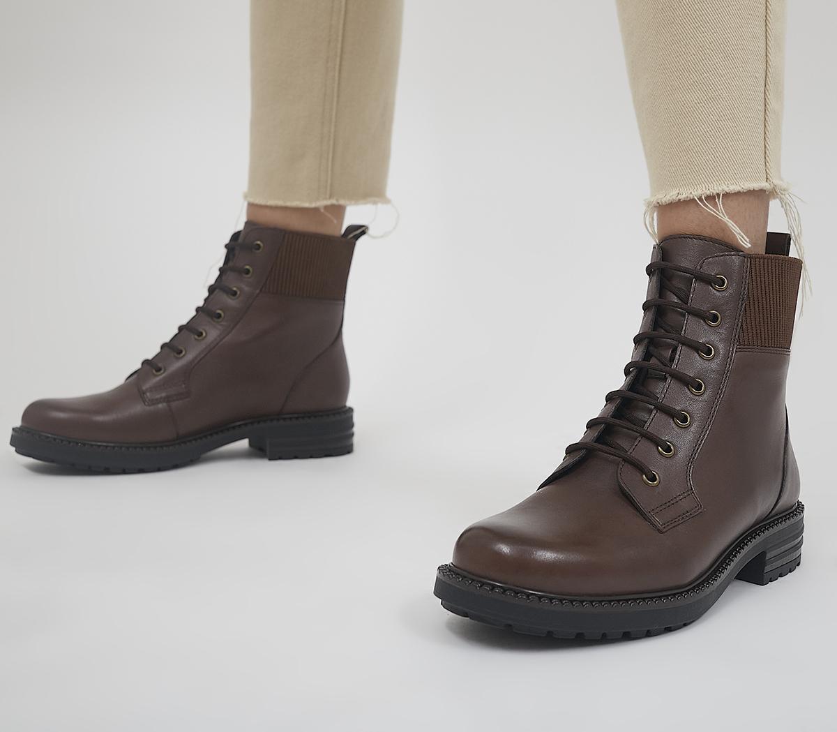 Aoife Elasticated Cuff Lace Up Boots Aoife Elasticated Cuff Lace Up Boots