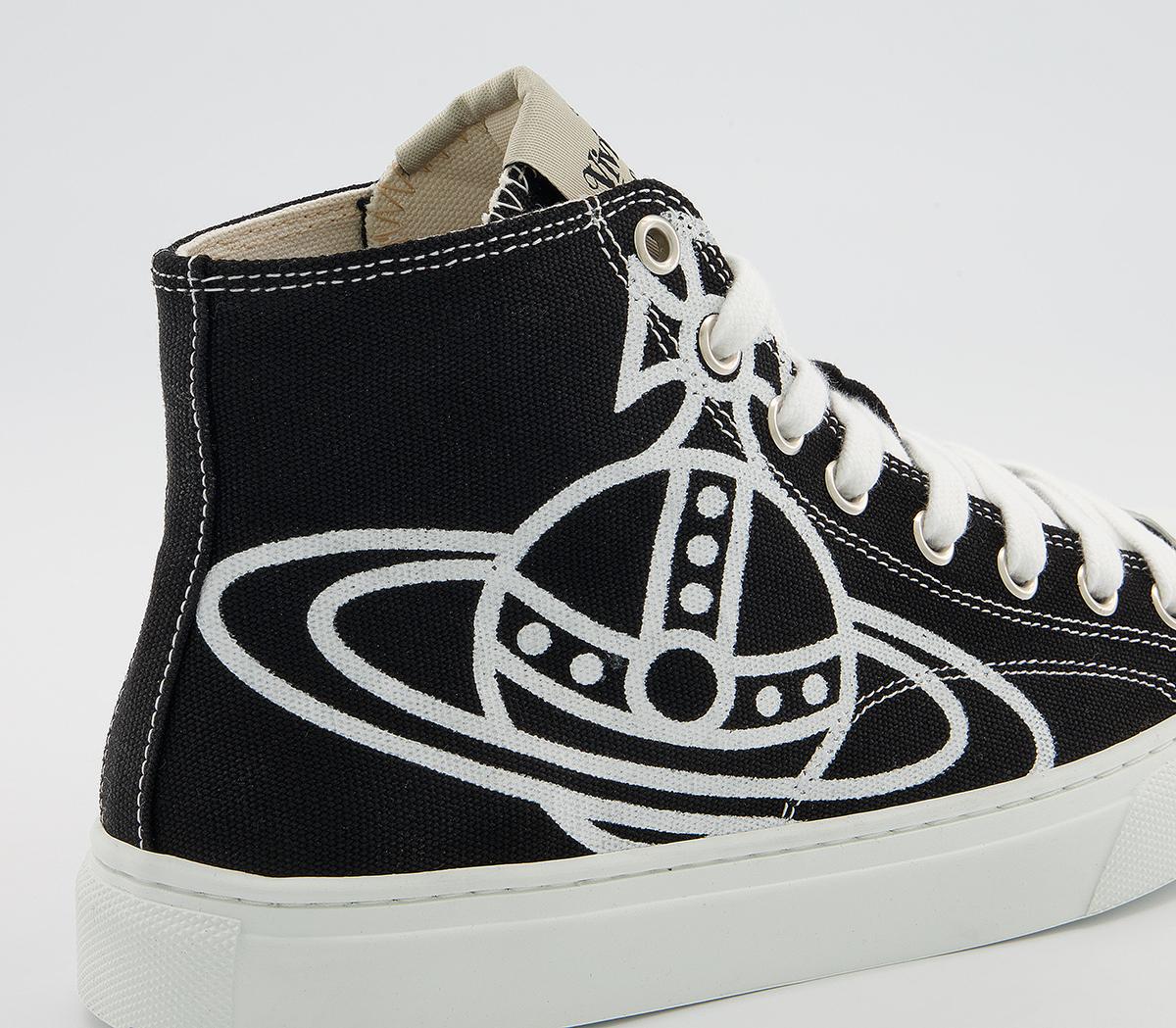 Vivienne Westwood Plimsoll High Top Trainers Black - Canvas Trainers