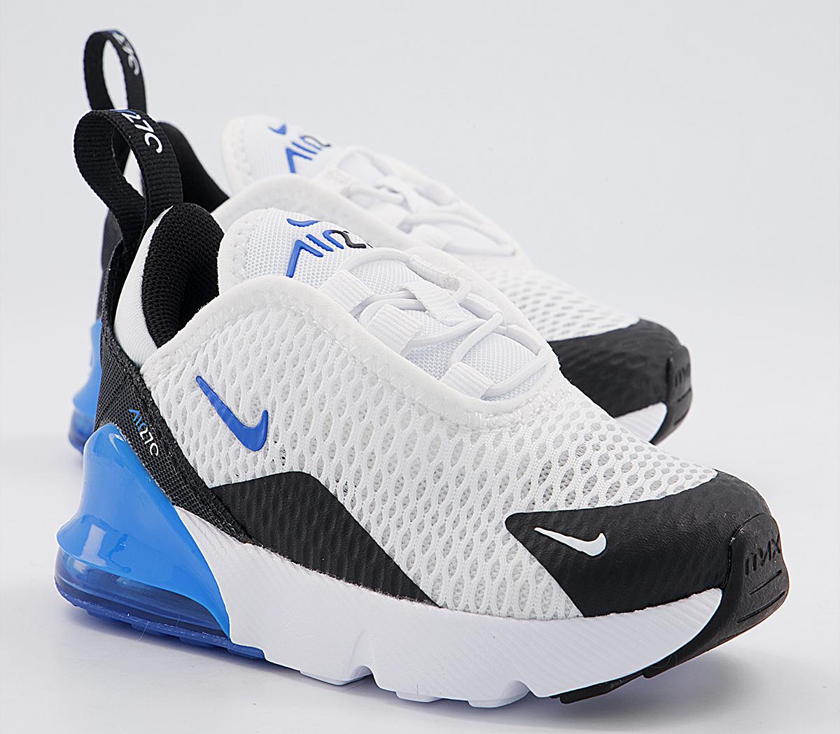 Nike Air Max 270 Toddler Trainers White Blue Black - Unisex
