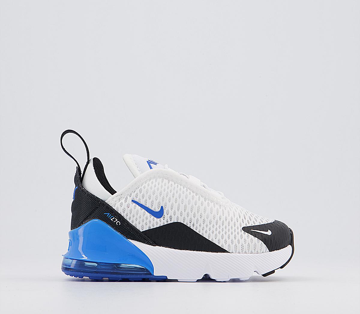 Nike Air Max 270 Toddler Trainers White Blue Black - Unisex