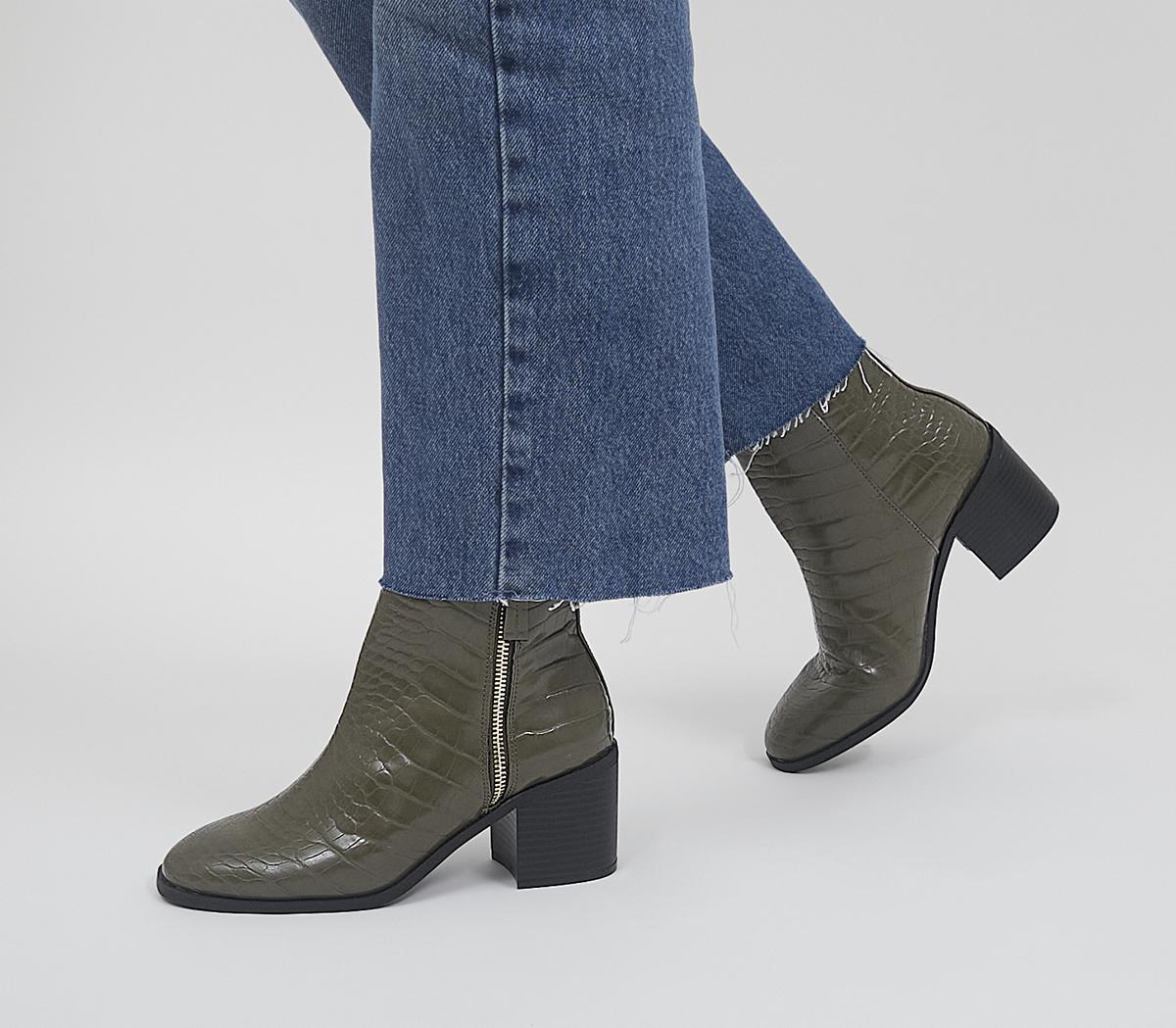 April Side Zip Heeled Boots