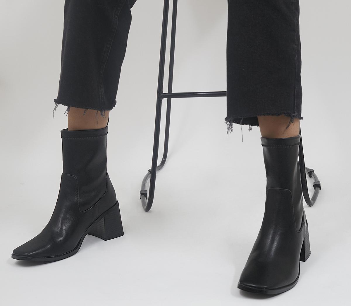 Accidental Heeled Square Toe Sock Boots Accidental Heeled Square Toe Sock Boots