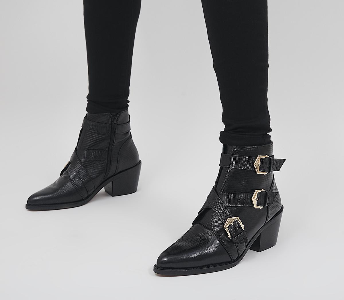Algorithm Cross Strap Buckle Mid Boots Algorithm Cross Strap Buckle Mid Boots