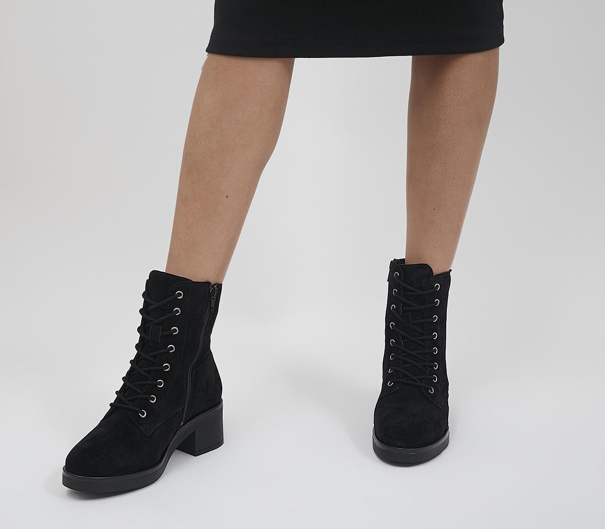 Adina Block Heel Lace Up Boots Adina Block Heel Lace Up Boots