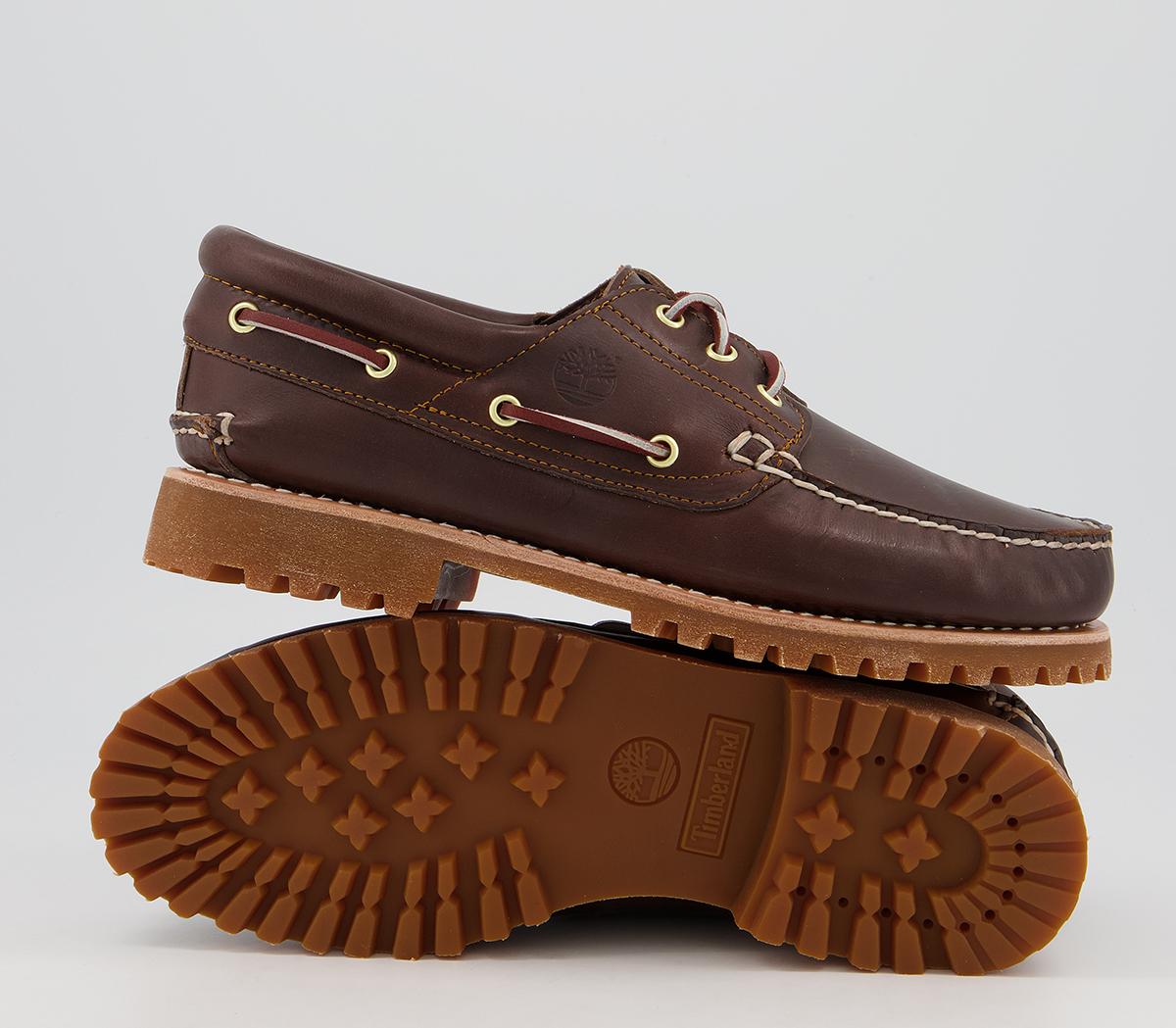 Timberland 3 Eye Classic Lug Boat Shoes Brown - Casual