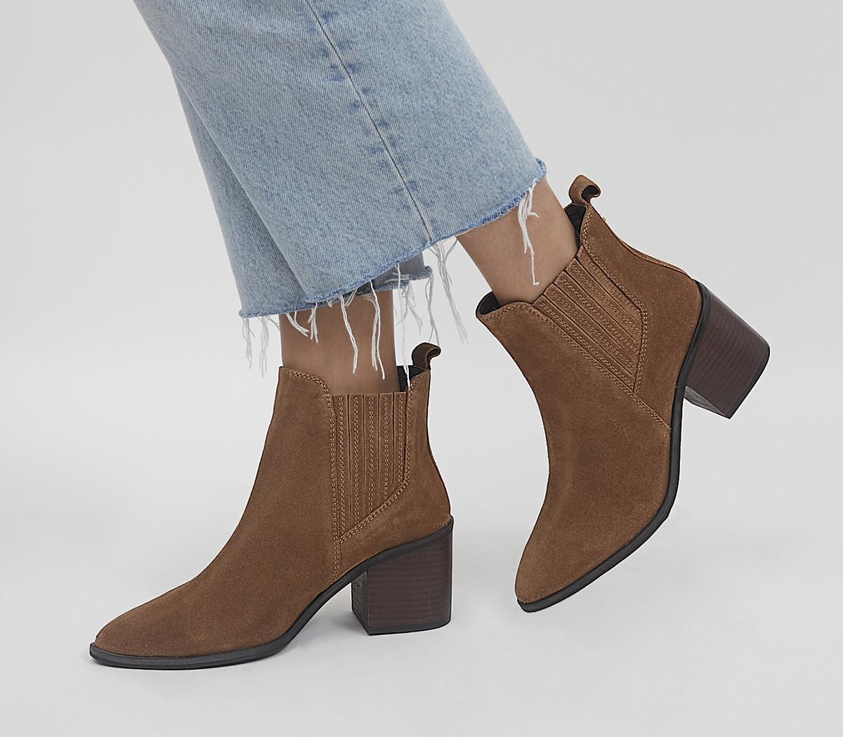 Alabama Block Heeled Almond Toe Chelsea Boots Alabama Block Heeled Almond Toe Chelsea Boots