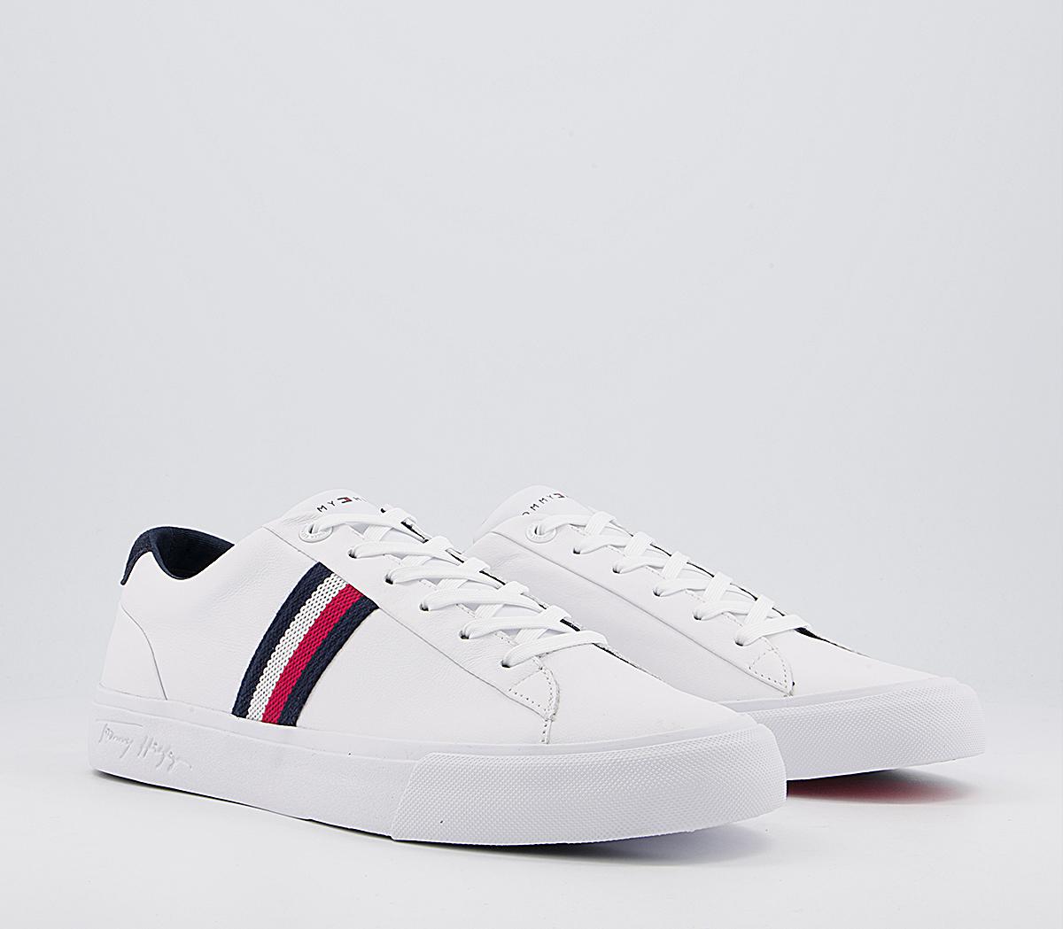 Tommy Hilfiger Corporate Leather Sneakers White - His trainers