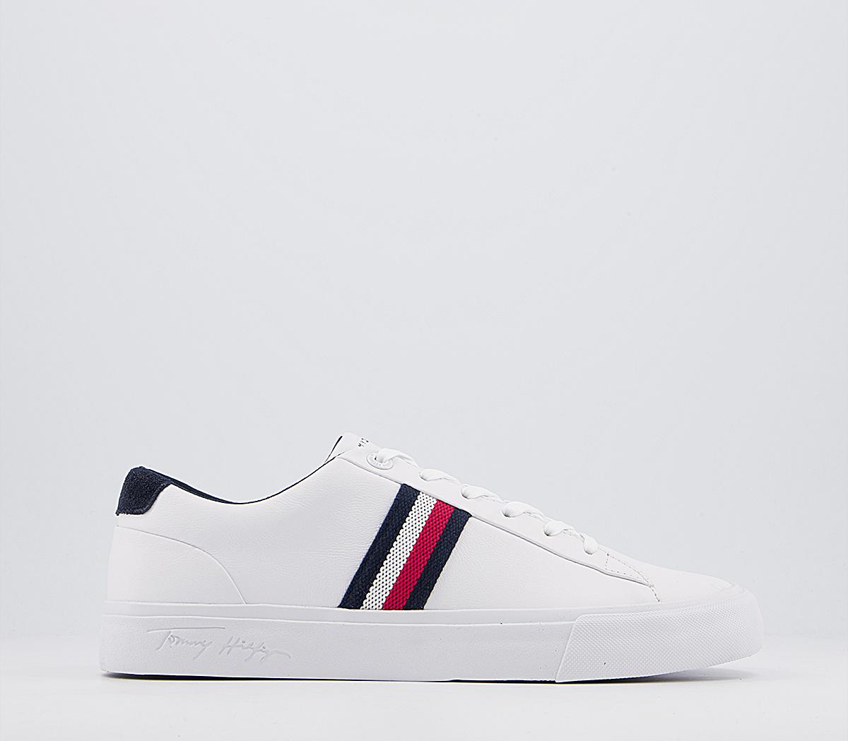tommy hilfiger leather shoes white