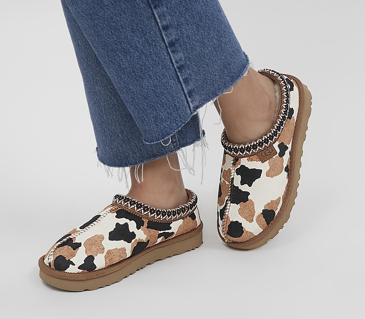 Tasman Cow Print Slippers Tasman Cow Print Slippers