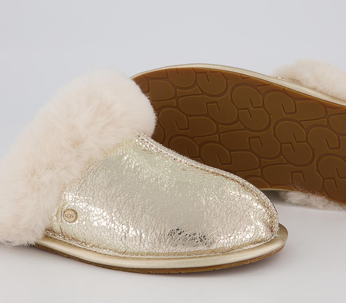 UGG Scuffette II Metallic Sparkle Slippers Soft Gold - Slippers