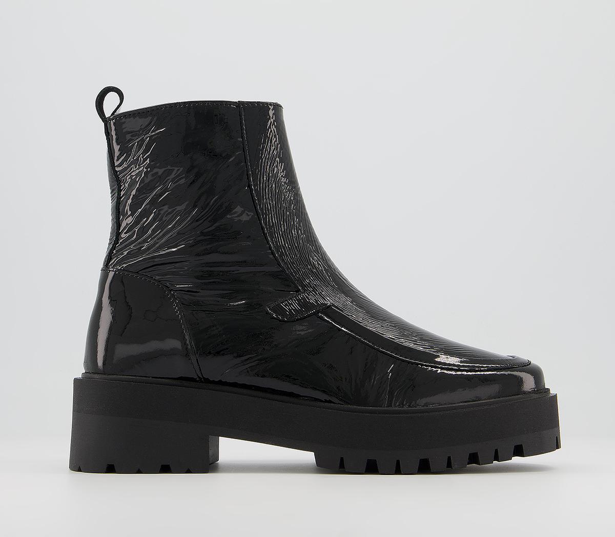Aurora Saddle Unlined Crinkled Square Toe Boots Aurora Saddle Unlined Crinkled Square Toe Boots