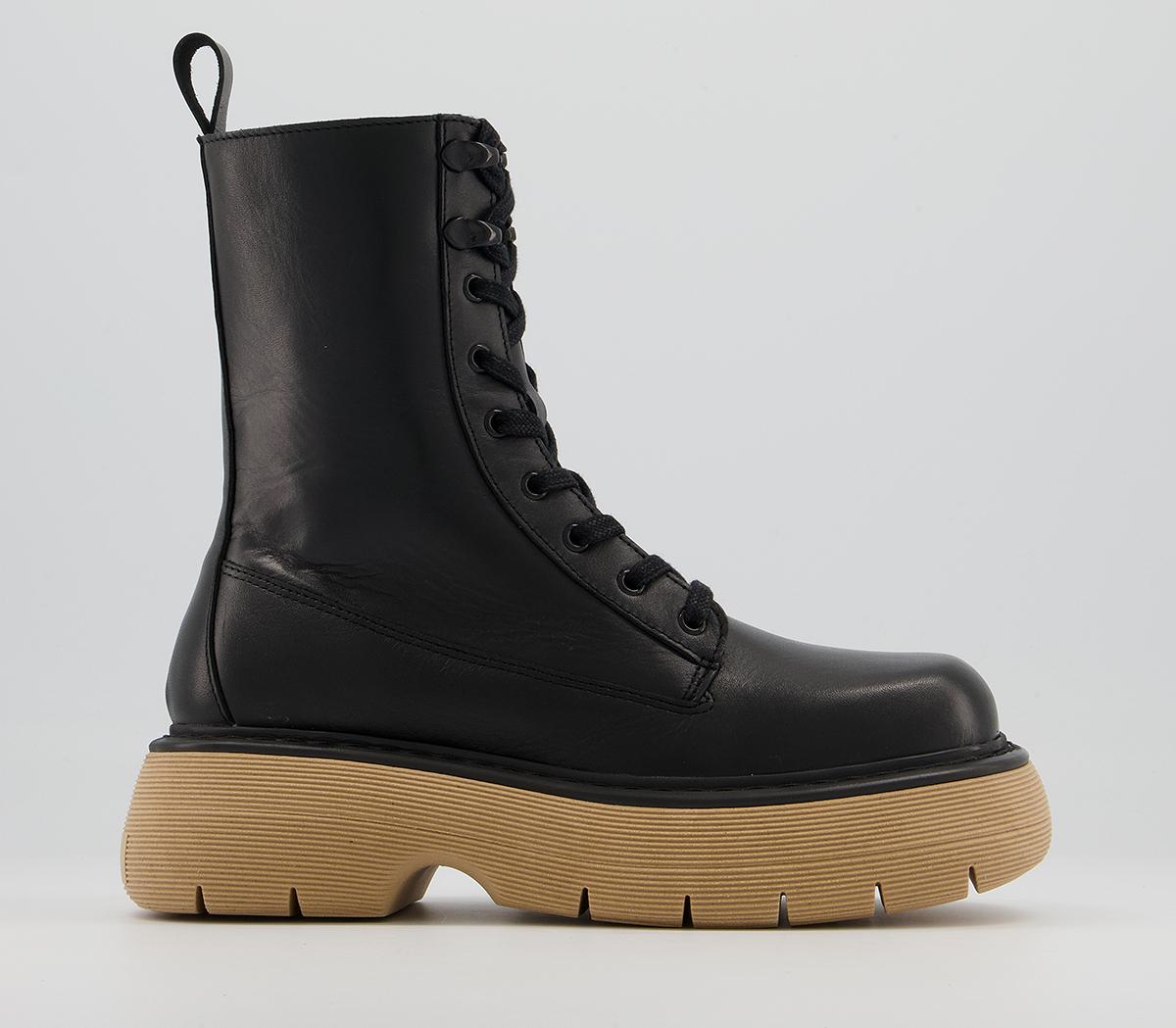 Acacia Chunky Contrast Sole Lace Up Boots Acacia Chunky Contrast Sole Lace Up Boots