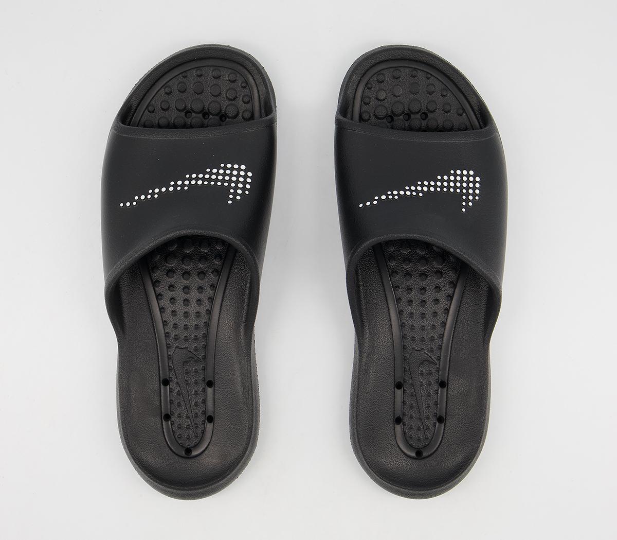 Nike Shower Slides Black White Black F - Women’s Sandals